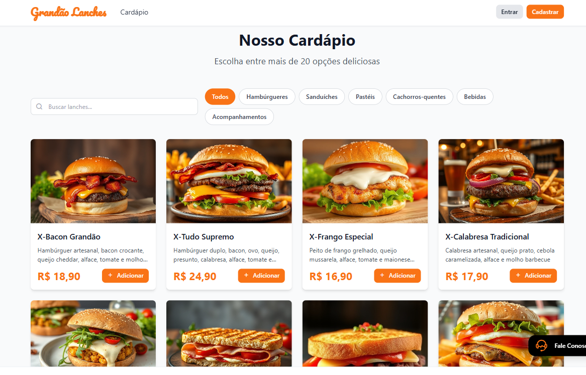 Modelo de loja de delivery