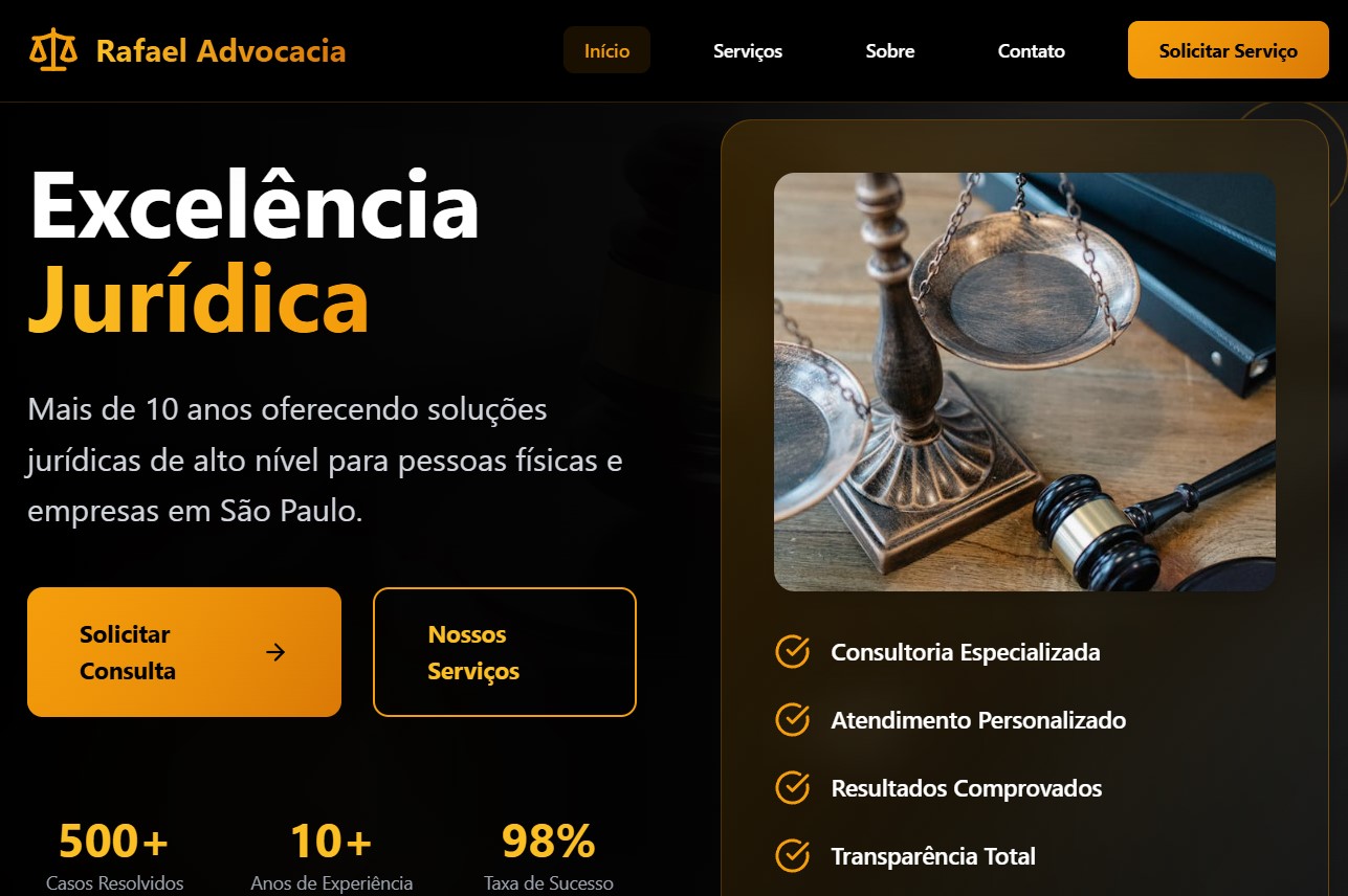 Modelo de site de advocacia