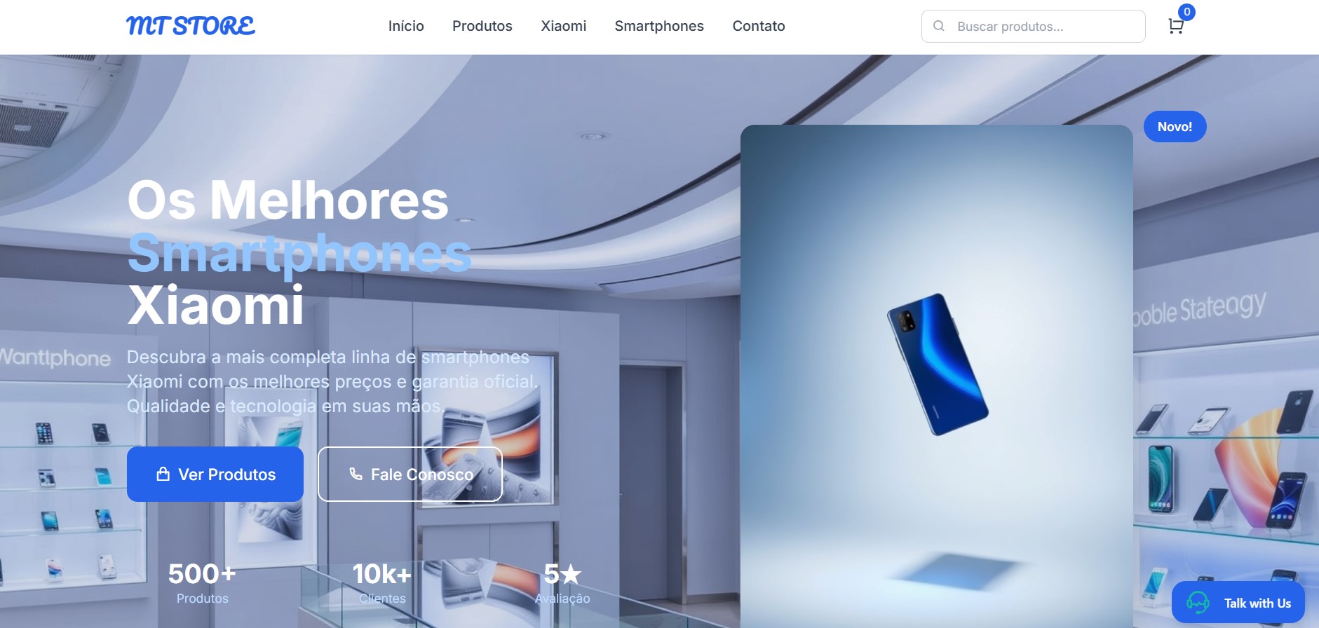 Modelo de loja de smartphones